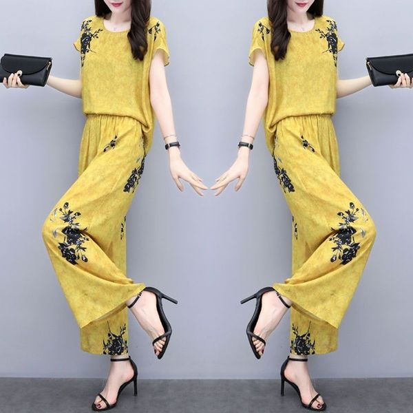 lavyf 2020 summer large size women's short sleeve chiffon printed pants trousers casual trousers pants two-piece set leg fashion wide c, Gray
lavyf 2020 summer large size women's short sleeve chiffon printed pants trousers casual trousers pants two-piece set leg fashion wide c, Gray