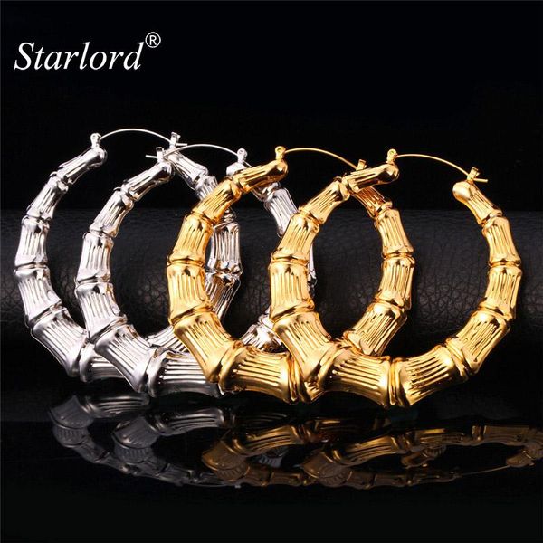 fashion big bamboo earrings yellow gold color for women chic statement jewelry grain basket ball wives hoop earrings e664, Golden;silver
fashion big bamboo earrings yellow gold color for women chic statement jewelry grain basket ball wives hoop earrings e664, Golden;silver