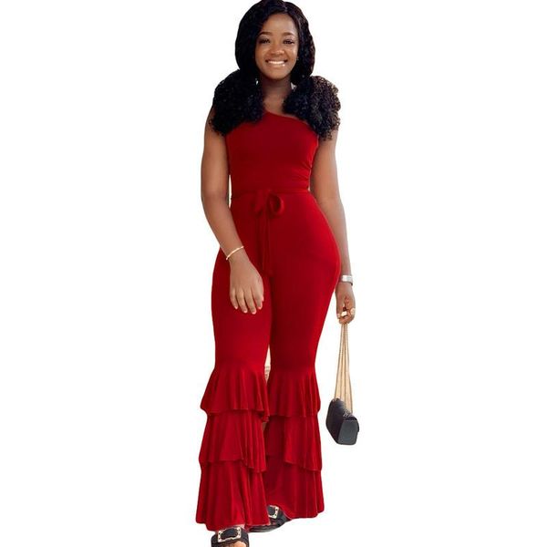 ladies summer sleeveless jumpsuits for women one shoulder elegant jumpsuit layered ruffles flare pants bodycon rompers overalls, Black;white
ladies summer sleeveless jumpsuits for women one shoulder elegant jumpsuit layered ruffles flare pants bodycon rompers overalls, Black;white
