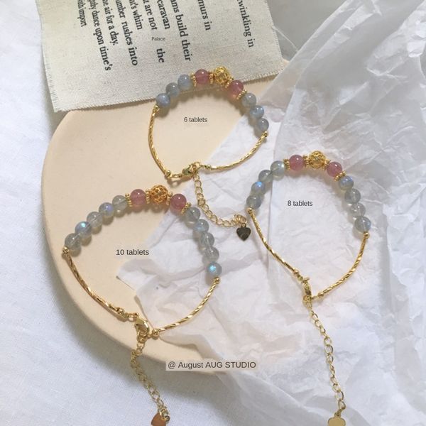 ins natural strawberry crystal bracelet crystalstrawberry crystal grey moonlight elongated stone bracelet simple small fresh girl's ver, Golden;silver
ins natural strawberry crystal bracelet crystalstrawberry crystal grey moonlight elongated stone bracelet simple small fresh girl's ver, Golden;silver