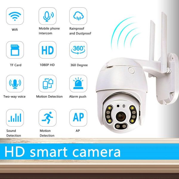 1080P Outdoor Wifi IP Camera PTZ 4X Digital Zoom AI Human Detect Home Security P2P ONVIF Audio 2MP CCTV Camera
1080P Outdoor Wifi IP Camera PTZ 4X Digital Zoom AI Human Detect Home Security P2P ONVIF Audio 2MP CCTV Camera