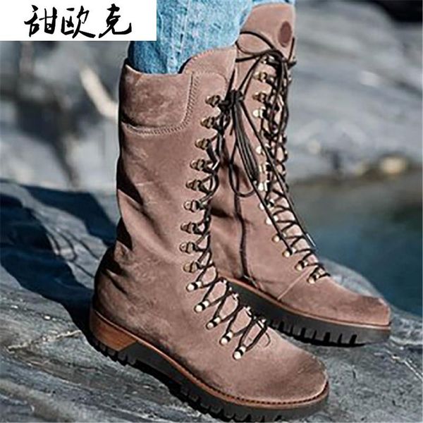 2020 new autumn women shoes fashion retro pu leather zipper lace up mid-calf boots for women mid heel platform shoes botas mujer, Black
2020 new autumn women shoes fashion retro pu leather zipper lace up mid-calf boots for women mid heel platform shoes botas mujer, Black