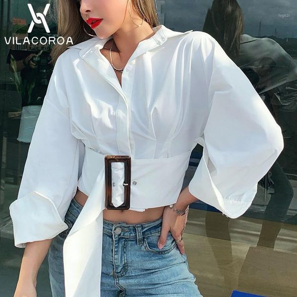 women elegant lantern sleeve crop blouse white casual turn-down collar slim cotton korea sashes splicing female1
women elegant lantern sleeve crop blouse white casual turn-down collar slim cotton korea sashes splicing female1