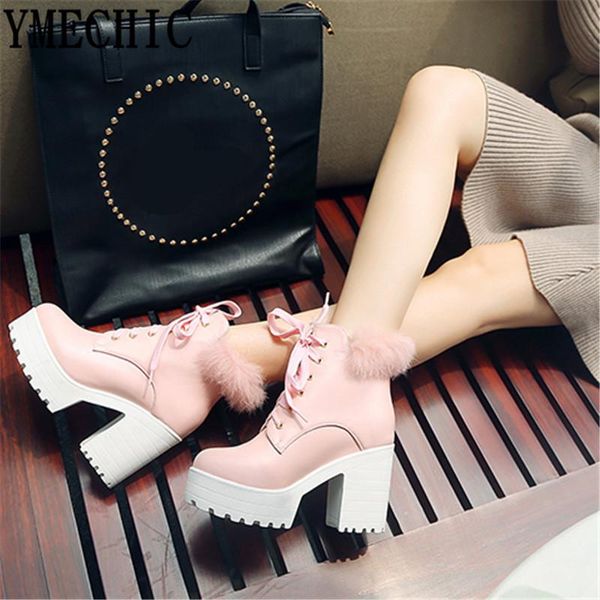 block high heel boots female pink white black fur tassel punk gothic ankle combat boots women lace up booties big size
block high heel boots female pink white black fur tassel punk gothic ankle combat boots women lace up booties big size