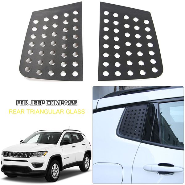 black rear triangle glass decoration cover aluminum alloy panel for jeep compass 2017 up auto interior accessories
black rear triangle glass decoration cover aluminum alloy panel for jeep compass 2017 up auto interior accessories
