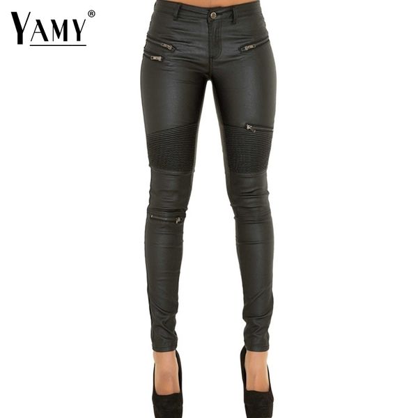 pu leather pants girls pants women zippers low waist elastic skinny pencil pants punk rock slim black trousers streetwear y200418, Black;white
pu leather pants girls pants women zippers low waist elastic skinny pencil pants punk rock slim black trousers streetwear y200418, Black;white