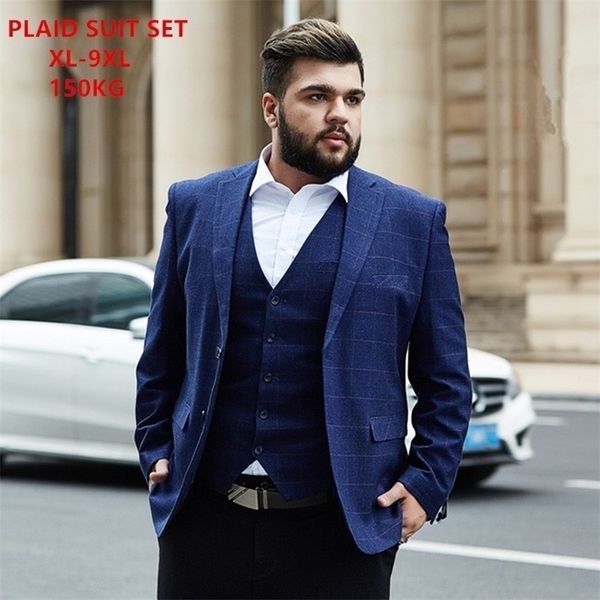 plaid suits for men groomsman wedding formal 3 piece business pants clothes size 5xl 6xl 7xl 8xl 9xl office formal 2 set 201105, White;black
plaid suits for men groomsman wedding formal 3 piece business pants clothes size 5xl 6xl 7xl 8xl 9xl office formal 2 set 201105, White;black