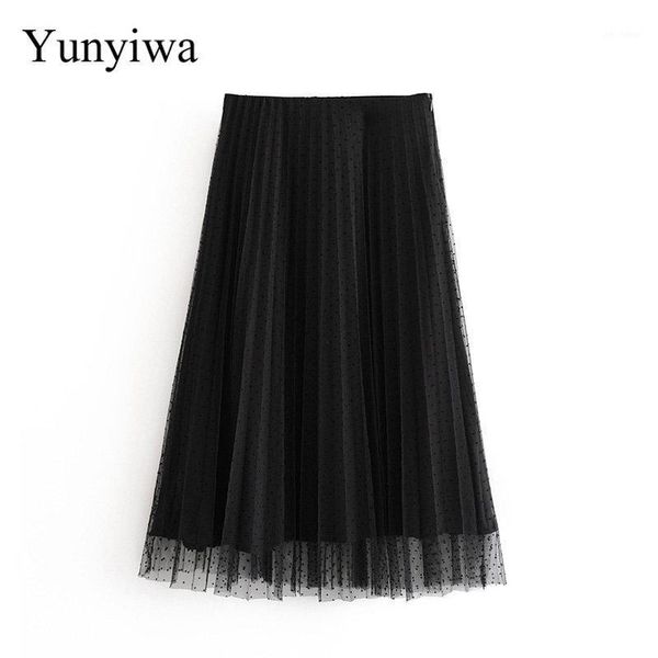 2019 women fashion dot pattern pleated mesh midi skirt ladies side zipper vestidos elegant casual chic skirt1, Black
2019 women fashion dot pattern pleated mesh midi skirt ladies side zipper vestidos elegant casual chic skirt1, Black