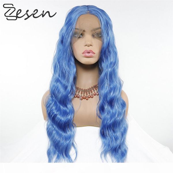 zesen synthetic lace front wig for women long short blue water wave hair wigs cosplay wigs heat resistant, Black
zesen synthetic lace front wig for women long short blue water wave hair wigs cosplay wigs heat resistant, Black
