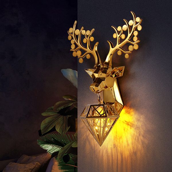 lucky deer head wall lamps european creative living room decoration wall light led lights decorate for bedroom background antler lamp
lucky deer head wall lamps european creative living room decoration wall light led lights decorate for bedroom background antler lamp