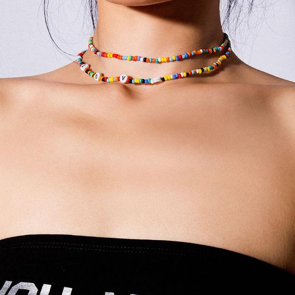 2020 new 2pcs/set love bohemian handmade rainbow beads choker necklace boho candy color bead women fashion jewelry wholesale, Golden;silver
2020 new 2pcs/set love bohemian handmade rainbow beads choker necklace boho candy color bead women fashion jewelry wholesale, Golden;silver