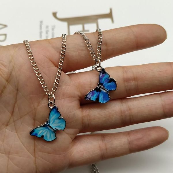 pendant necklaces 2021 fashion blue purple color butterfly for women trendy beads chian clavicle jewelry, Silver
pendant necklaces 2021 fashion blue purple color butterfly for women trendy beads chian clavicle jewelry, Silver