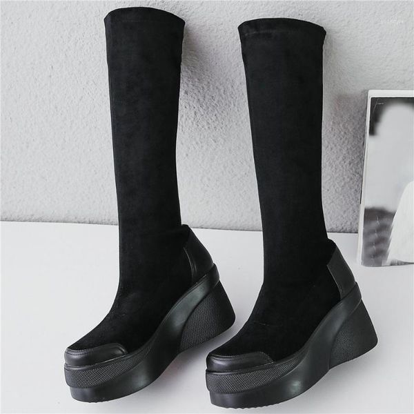 thigh high fashion sneakers women genuine leather wedges high heel motorcycle boots female velvet round toe platform pumps shoes1, Black
thigh high fashion sneakers women genuine leather wedges high heel motorcycle boots female velvet round toe platform pumps shoes1, Black
