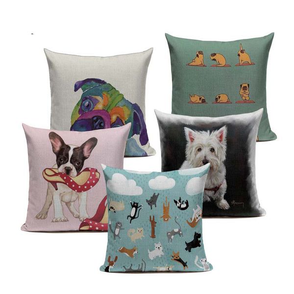cartoon cushion cover animal french bulldog pug dog pillowcase woven linen car customized pillow covers decorative home decor
cartoon cushion cover animal french bulldog pug dog pillowcase woven linen car customized pillow covers decorative home decor