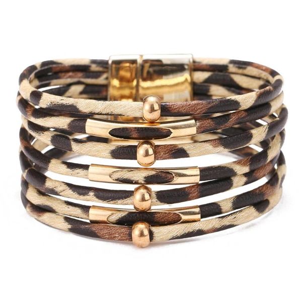 2020 liujun brand leopard print multi-layer beaded wide bracelet charm men's magnetic buckle bracelet cute girls breasted bracel, Golden;silver
2020 liujun brand leopard print multi-layer beaded wide bracelet charm men's magnetic buckle bracelet cute girls breasted bracel, Golden;silver