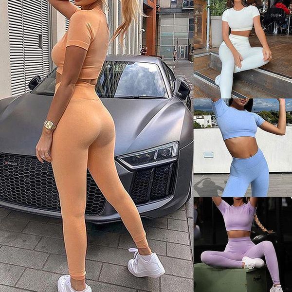 yoga outfits 2 piece set women seamless sets short sleeve crop high waisted sports pants gym clothing jogging suits1, White;red
yoga outfits 2 piece set women seamless sets short sleeve crop high waisted sports pants gym clothing jogging suits1, White;red