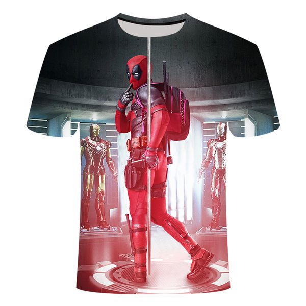 anime deadpool comic 3d print shirts funny plus size hippie men clothing