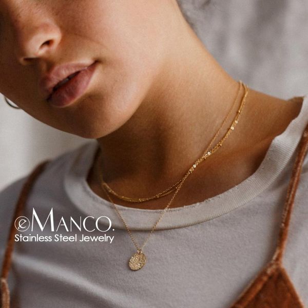 emanco 316l stainless steel necklace women trendy minimalist layered chokers necklaces for women chain necklace jewelry, Golden;silver
emanco 316l stainless steel necklace women trendy minimalist layered chokers necklaces for women chain necklace jewelry, Golden;silver
