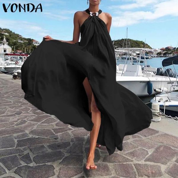 casual dresses women evening party dress 2021 summer sleeveless backless long maxi vonda bohemian holiday vestidos s-5xl1, Black;gray
casual dresses women evening party dress 2021 summer sleeveless backless long maxi vonda bohemian holiday vestidos s-5xl1, Black;gray