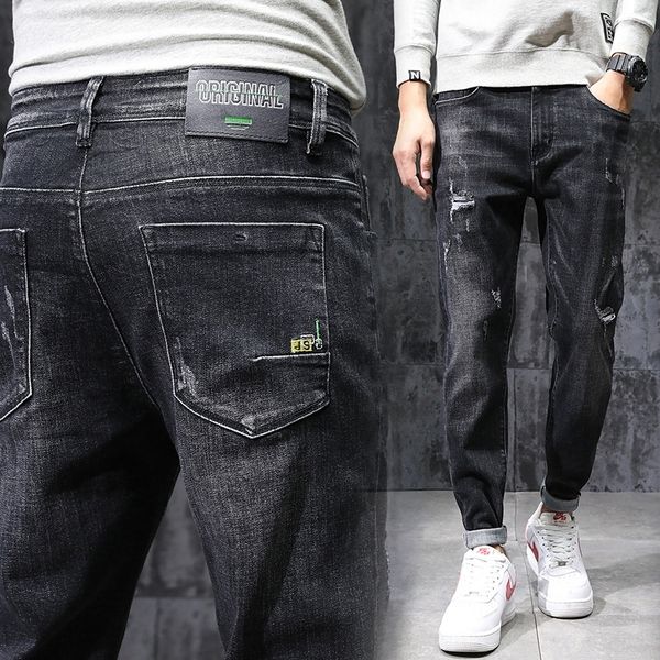 lhhpt 2020 and jeanspants and jeansautumn winter trend korean men's elastic slim fit straight out wear small leg jeans pants youth casu, Blue
lhhpt 2020 and jeanspants and jeansautumn winter trend korean men's elastic slim fit straight out wear small leg jeans pants youth casu, Blue