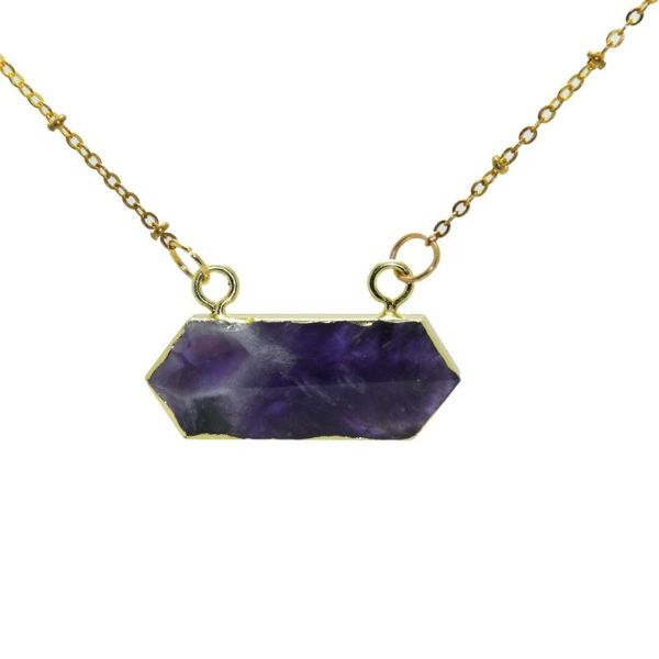 pendant necklaces faceted natural stone hexagonal necklace marble gold bezel purple rock crystal quartz women, Silver
pendant necklaces faceted natural stone hexagonal necklace marble gold bezel purple rock crystal quartz women, Silver