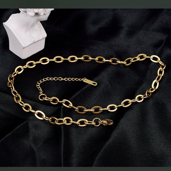 shenglin gold stainless steel chain necklace women chain choker for woman brand jewelry, Golden;silver
shenglin gold stainless steel chain necklace women chain choker for woman brand jewelry, Golden;silver