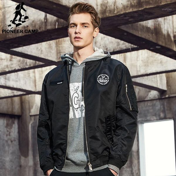 pioneer camp new spring jacket coat men brand clothing fashion male bomber jacket outwear black army green ajk7070011, Black;brown
pioneer camp new spring jacket coat men brand clothing fashion male bomber jacket outwear black army green ajk7070011, Black;brown