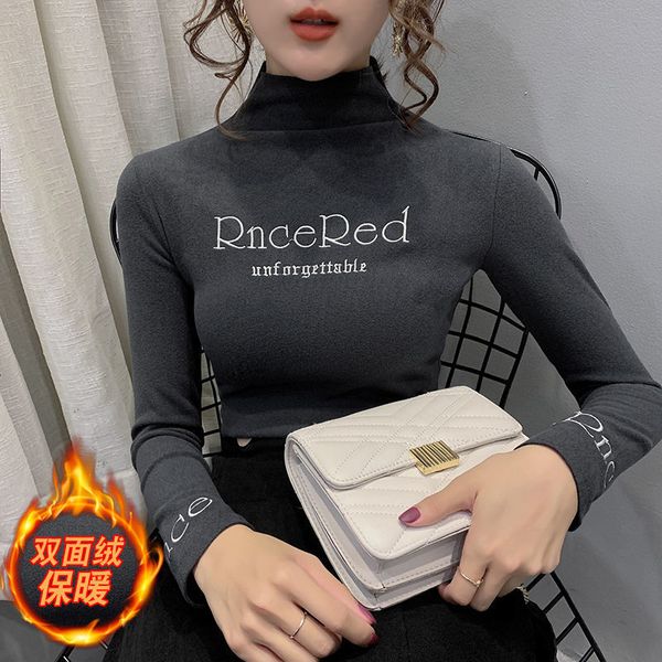 warm 2021 double turtleneck t-shirt denim half for fall female winter new stuffed and thick foreign style 7iei, White
warm 2021 double turtleneck t-shirt denim half for fall female winter new stuffed and thick foreign style 7iei, White