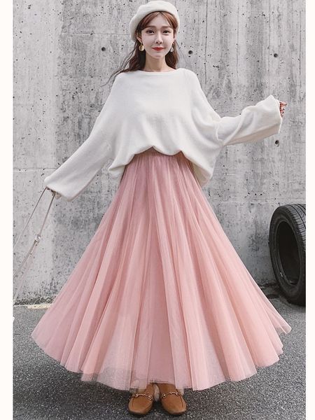 2021 new fashion mesh plied elegant ladies skirt a word solid color high multicolored waist half length long summer fall, Black
2021 new fashion mesh plied elegant ladies skirt a word solid color high multicolored waist half length long summer fall, Black