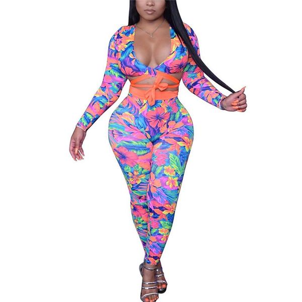 floral print 2pcs/set tracksuits 2020 women hollow v-neck long sleeve lace-up t-shirt crop high waist pants, Gray
floral print 2pcs/set tracksuits 2020 women hollow v-neck long sleeve lace-up t-shirt crop high waist pants, Gray