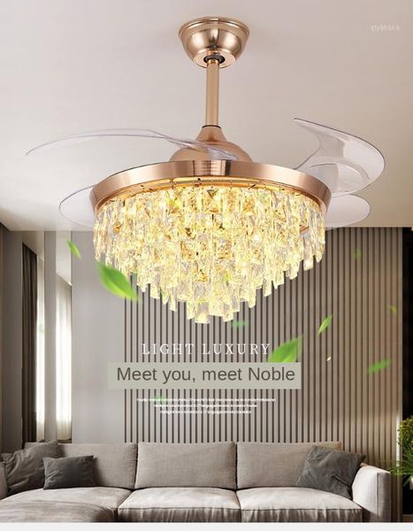 electric fans 110v / 220vled crystal invisible ceiling fan light restaurant luxury home frequency conversion with lights1
electric fans 110v / 220vled crystal invisible ceiling fan light restaurant luxury home frequency conversion with lights1