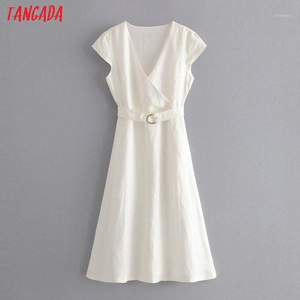 tangada fashion women solid cotton linen dress short sleeve with belt ladies work midi dress vestidos sw131, Black;gray
tangada fashion women solid cotton linen dress short sleeve with belt ladies work midi dress vestidos sw131, Black;gray