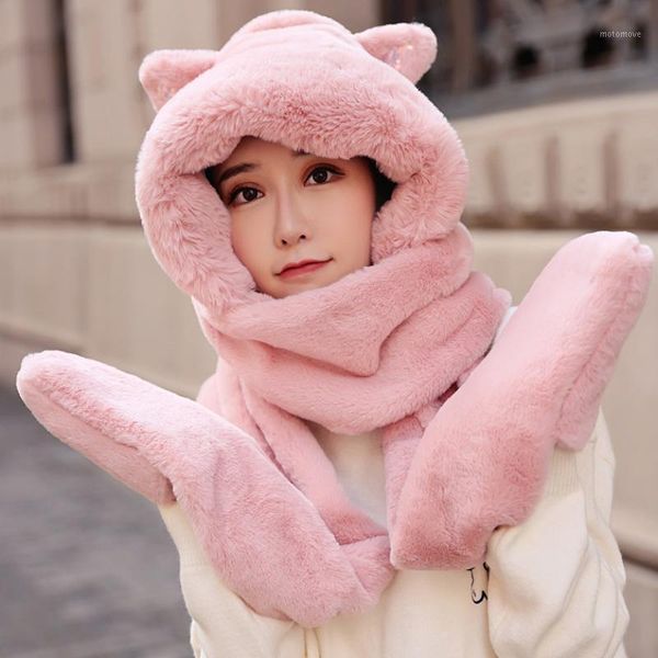 hats, scarves & gloves sets warm women winter hat cute ears earflap trapper cap ladies soft fleece scarf set female windproof riding russian, Blue;gray
hats, scarves & gloves sets warm women winter hat cute ears earflap trapper cap ladies soft fleece scarf set female windproof riding russian, Blue;gray