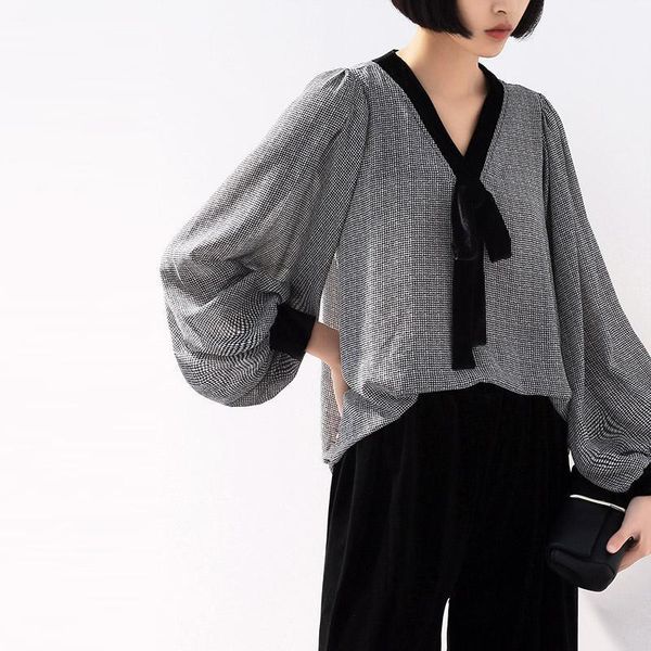 neck fashion lantern ladies blouse designer v chiffon plaid bow long sleeve blusas mujer de moda 2020 women shirts1, White
neck fashion lantern ladies blouse designer v chiffon plaid bow long sleeve blusas mujer de moda 2020 women shirts1, White