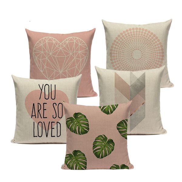 pink geometric nordic cushion cover tropic palm leaf throw pillow cover linen cushion case sofa bed decorative heart pillowcase
pink geometric nordic cushion cover tropic palm leaf throw pillow cover linen cushion case sofa bed decorative heart pillowcase