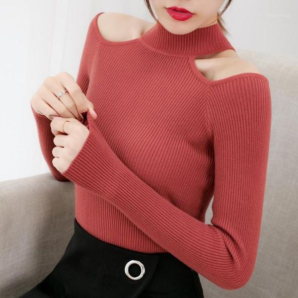 gkfnmt knitted off shoulder half turtleneck sweater women sweaters and pullovers solid slim 2020 autumn winter jumpers1, White;black
gkfnmt knitted off shoulder half turtleneck sweater women sweaters and pullovers solid slim 2020 autumn winter jumpers1, White;black