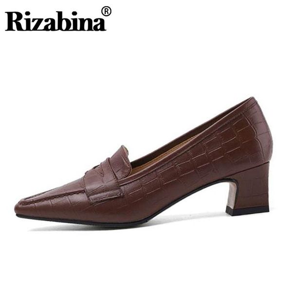 rizabina women pumps real leather retro square toe high heel shoes women fashion plaid print office ladies footwear size 34-39, Black
rizabina women pumps real leather retro square toe high heel shoes women fashion plaid print office ladies footwear size 34-39, Black