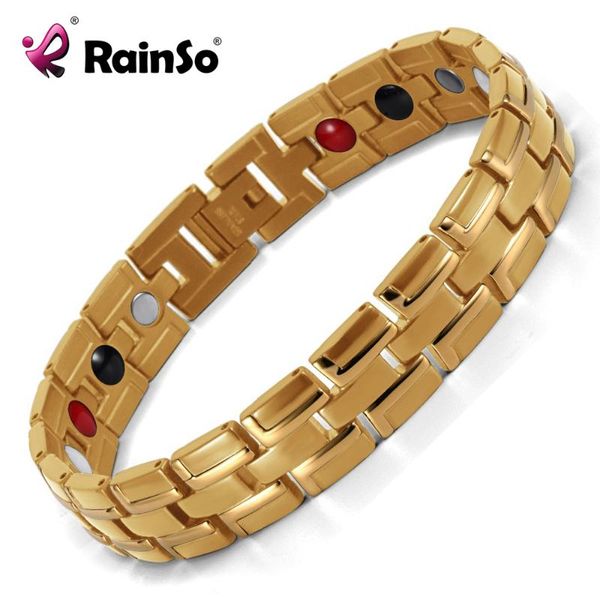 link, chain health men bracelet bangle 316l stainless steel 4 care elements magnetic jewelry gold color osb-086g, Black
link, chain health men bracelet bangle 316l stainless steel 4 care elements magnetic jewelry gold color osb-086g, Black