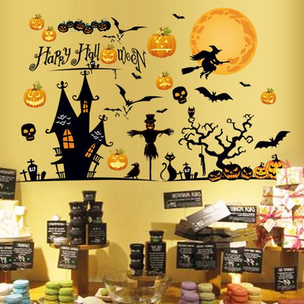 cartoon pumpkin witch bat sticker wall window decoration for home halloween party supplies props accessories 
cartoon pumpkin witch bat sticker wall window decoration for home halloween party supplies props accessories
