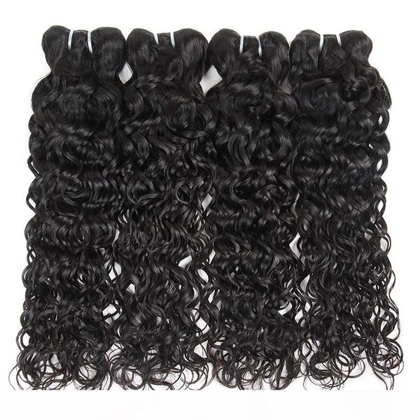 10a brazilian virgin hair water wave 4 bundles unprocessed natural wave human hair extensions peruvian indian malaysian hairstyles, Black
10a brazilian virgin hair water wave 4 bundles unprocessed natural wave human hair extensions peruvian indian malaysian hairstyles, Black