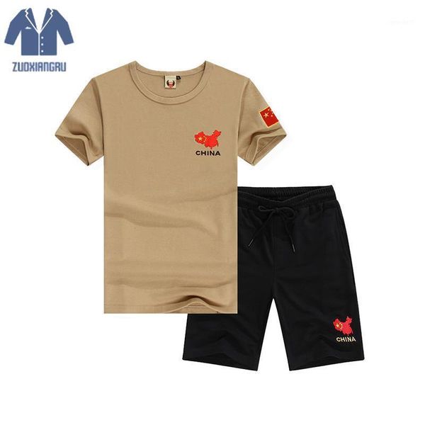 men's tracksuits zuoxiangru summer suit two piece short sleeved t-shirt self embroidered flag camouflage army fans suit1, Gray
men's tracksuits zuoxiangru summer suit two piece short sleeved t-shirt self embroidered flag camouflage army fans suit1, Gray