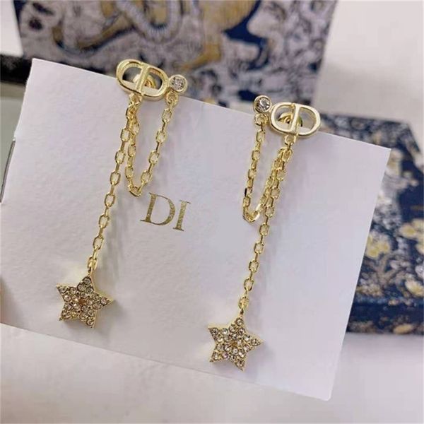 85% off factory clearance home new full diamond five pointed star tassel earrings female fashion high version earrings, Golden
85% off factory clearance home new full diamond five pointed star tassel earrings female fashion high version earrings, Golden