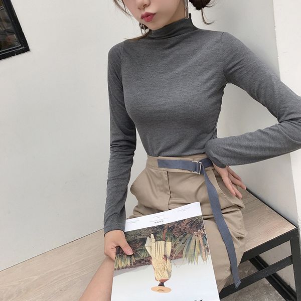 spring women t-shirts solid turtleneck long sleeve tees charm ladies winter bottoming shirts basic fall female tshirts 201125, White
spring women t-shirts solid turtleneck long sleeve tees charm ladies winter bottoming shirts basic fall female tshirts 201125, White