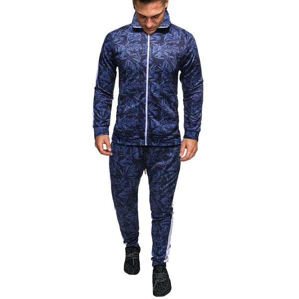 autumn sportswear european and american printed casual sports suit outdoor travel fashion two-piece set, Gray 
autumn sportswear european and american printed casual sports suit outdoor travel fashion two-piece set, Gray