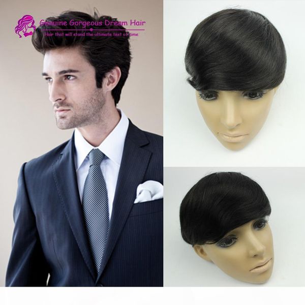 wholesale-100% indian human hair men toupee fine mono base with poly coating toupee 7x9 inch sale, Black
wholesale-100% indian human hair men toupee fine mono base with poly coating toupee 7x9 inch sale, Black