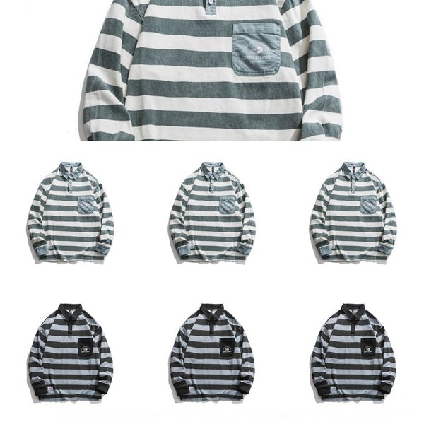 xinchen autumn 2020 loose casual wide stripe polo shirt men's autumn clothingkuan song shan versatile long sleeve polo shirt mlk1b, Black
xinchen autumn 2020 loose casual wide stripe polo shirt men's autumn clothingkuan song shan versatile long sleeve polo shirt mlk1b, Black