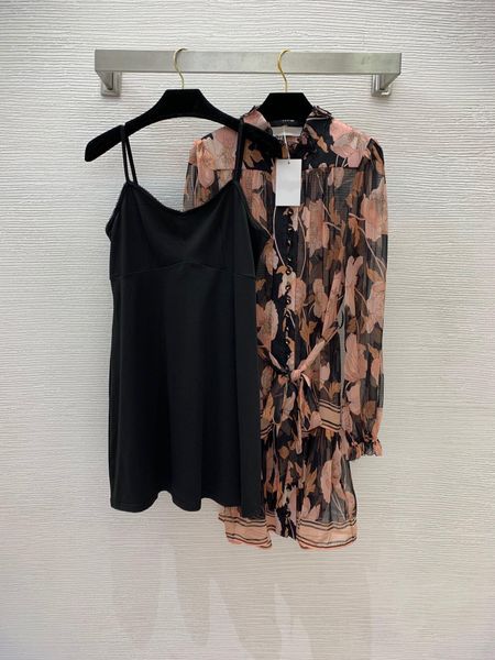 220 2022 spring summer brand same style dress large size long sleeve silk panelled crew neck women dress nis, Black
220 2022 spring summer brand same style dress large size long sleeve silk panelled crew neck women dress nis, Black