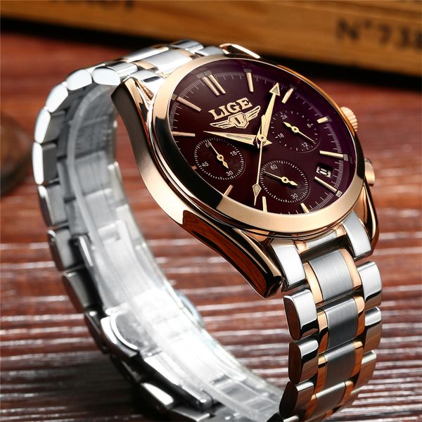 lige full steel chronograph sports watches men brand business quartz watch man clock relogio masculino+origin box, Slivery;brown
lige full steel chronograph sports watches men brand business quartz watch man clock relogio masculino+origin box, Slivery;brown