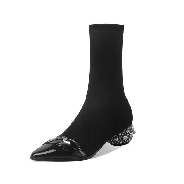 genuine leather strange high heels women ankle boots shoes woman 2021 autumn winter pointed toe wedding boots, Black
genuine leather strange high heels women ankle boots shoes woman 2021 autumn winter pointed toe wedding boots, Black