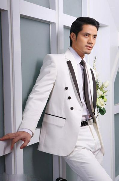 2020 custom made groom tuxedos,white handsome party suit groomsman suit men's (jacket+pants+tie+shirt) bridegroom1, White;black
2020 custom made groom tuxedos,white handsome party suit groomsman suit men's (jacket+pants+tie+shirt) bridegroom1, White;black